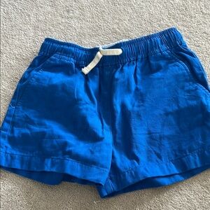 Blue Elastic Waist Shorts